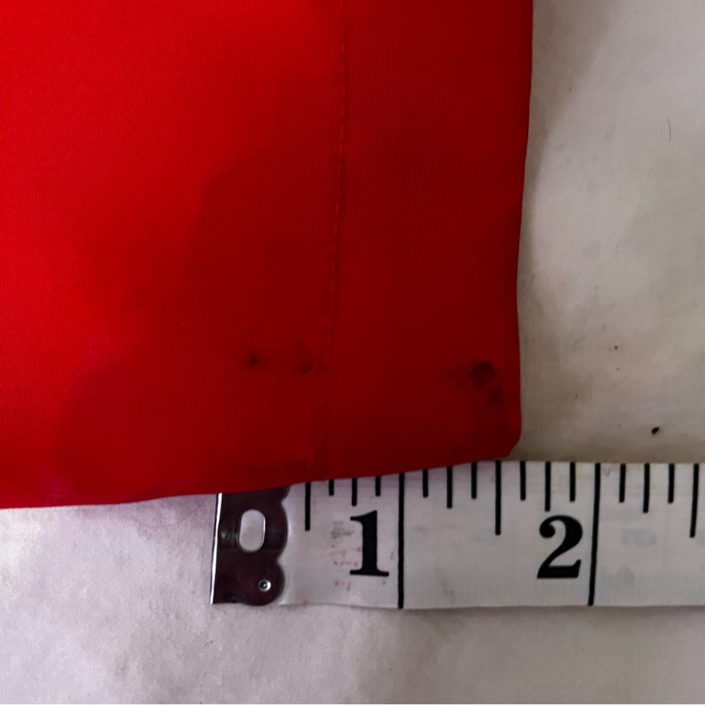 Vintage Red Mandarin Collar Blouse Yves St Clair - Picture 7 of 9